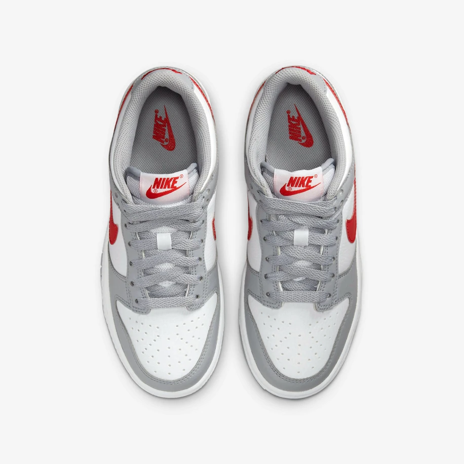 Nike Dunk Low White Wolf Grey University Red görsel 3