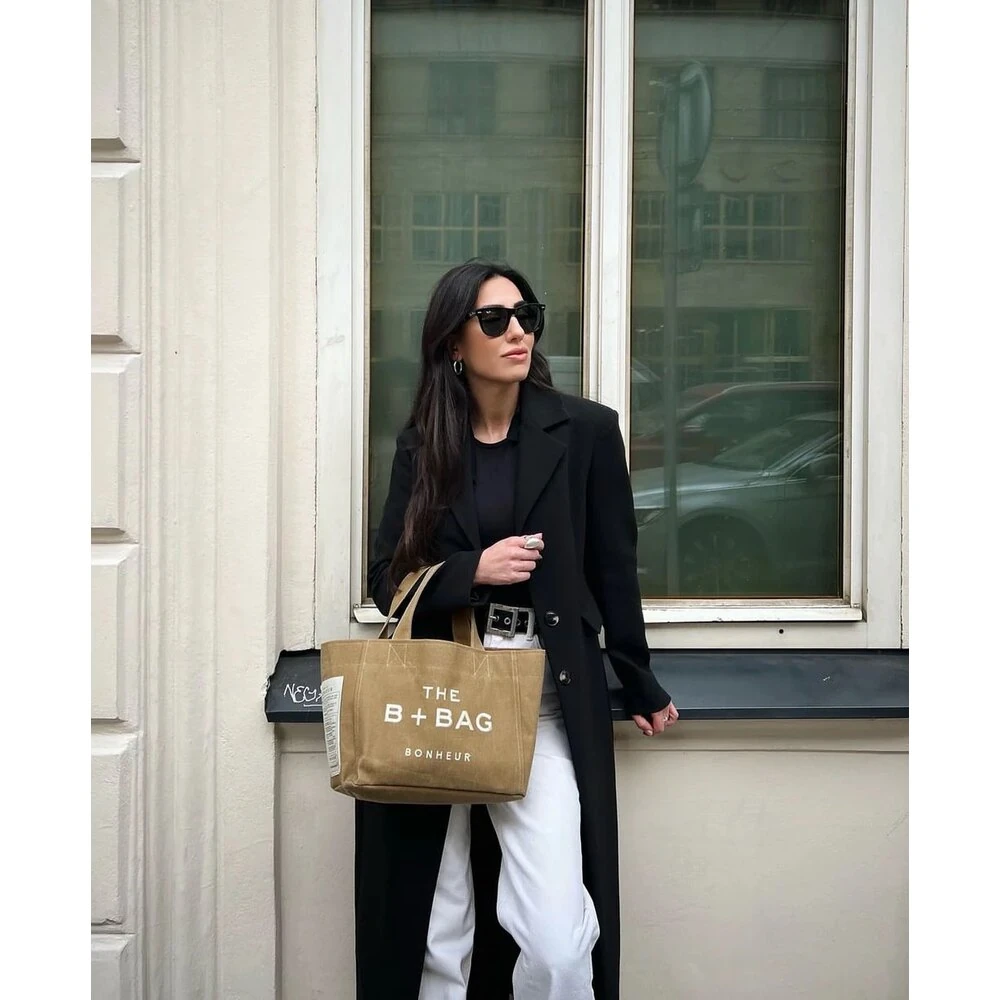 The B + Bag Bonheur Canvas Tote görsel 3
