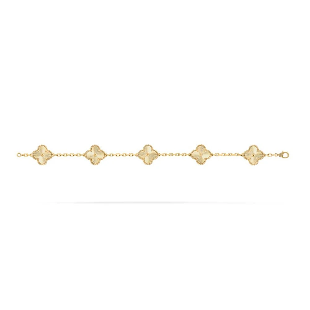 Van Cleef Bileklik Gold-Beyaz görsel 3