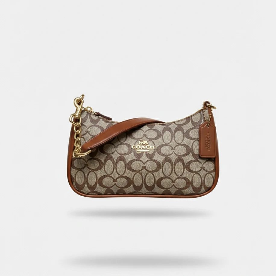Coach Teri Shoulder Brown Monogram