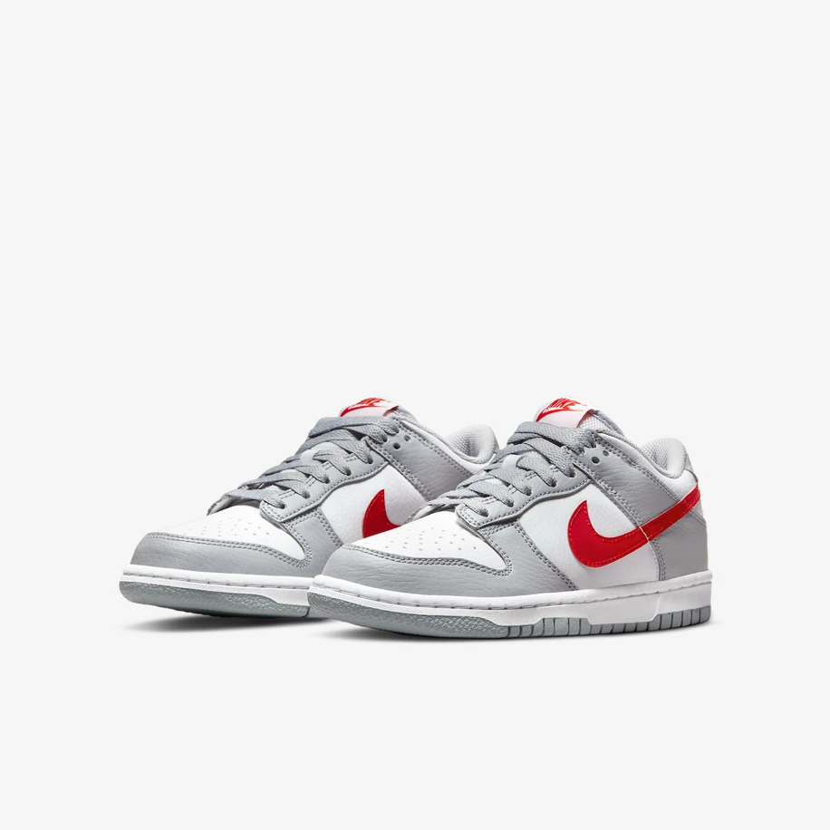 Nike Dunk Low White Wolf Grey University Red görsel 2