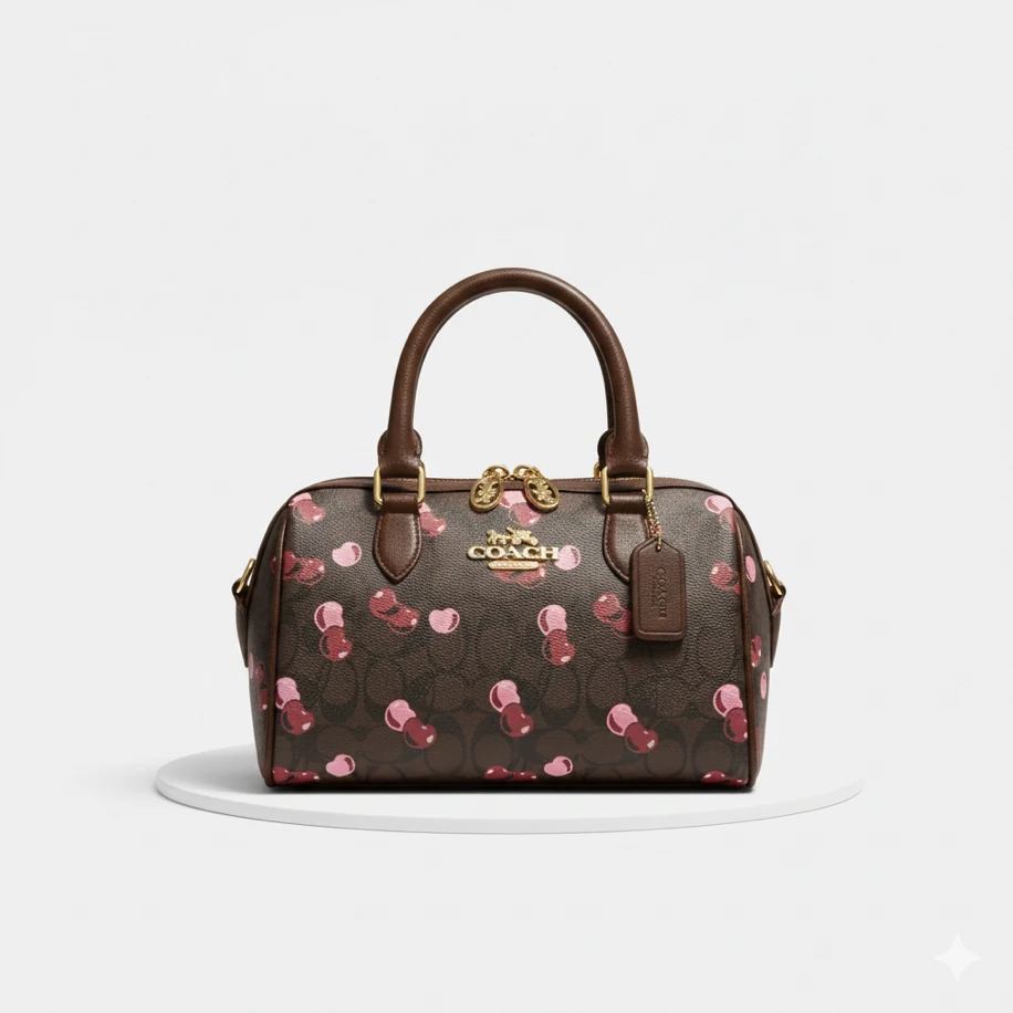 Coach Rowan Dark Brown Cherry