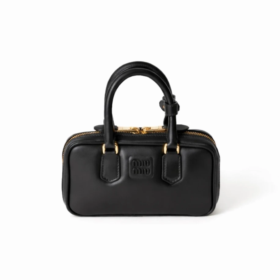 Miu Miu Arcadie Leather Bag Black