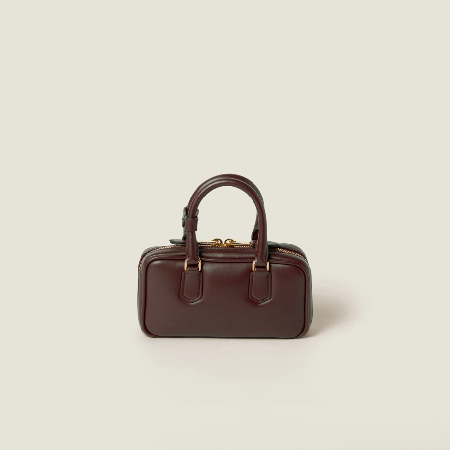 Miu Miu Arcadie Leather Bag Briarwood görsel 3