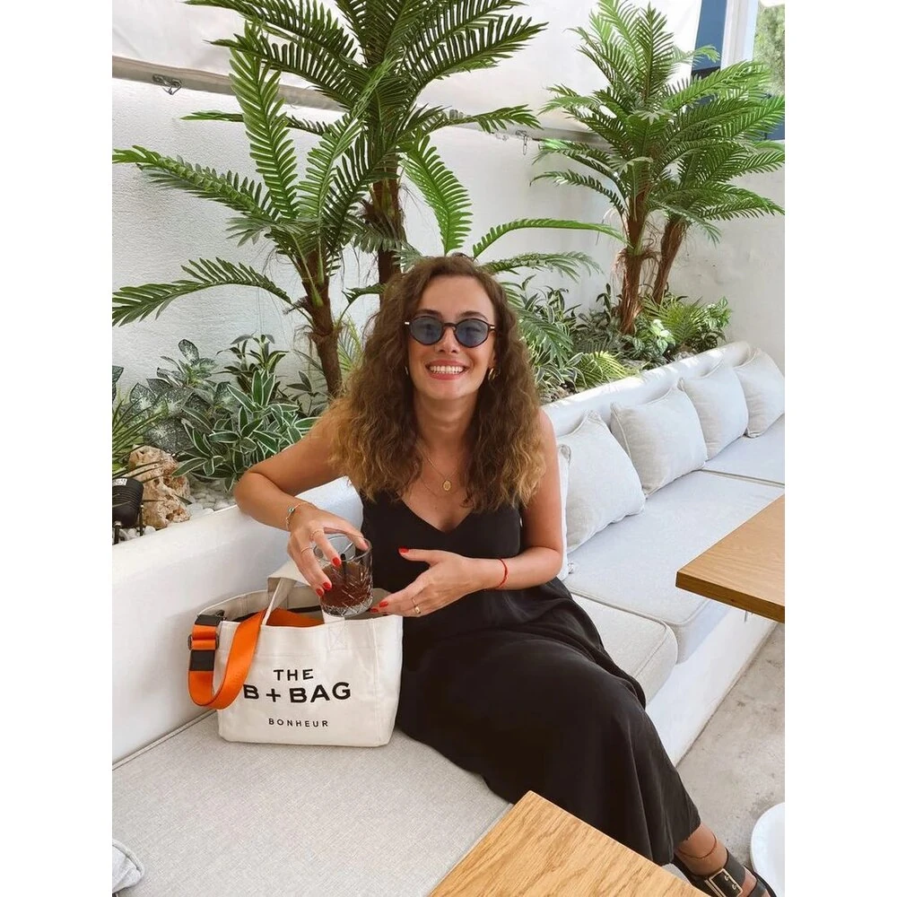 The B + Bag Bonheur Canvas Tote görsel 3