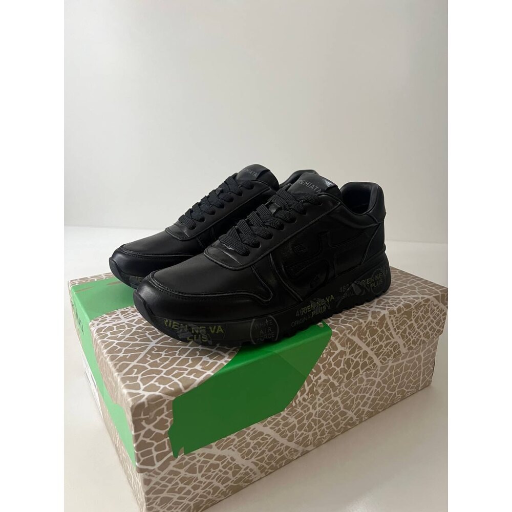 Premiata Black Parlak Deri görsel 2