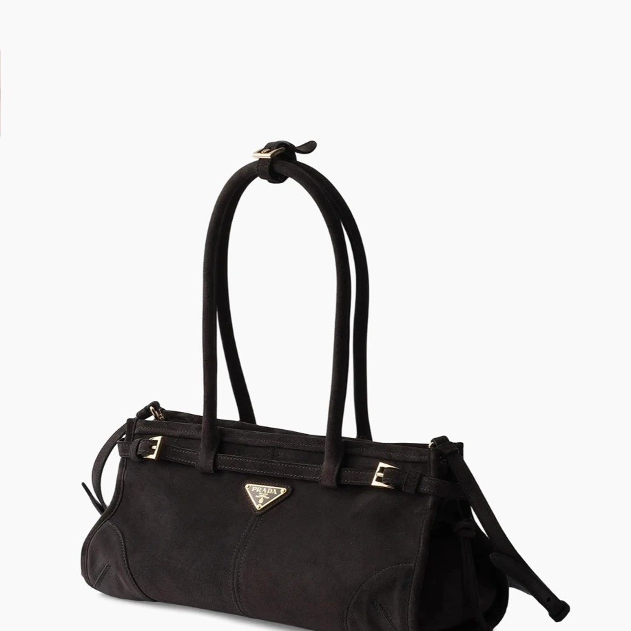 Prada Bonnie Süet Bag Black görsel 3