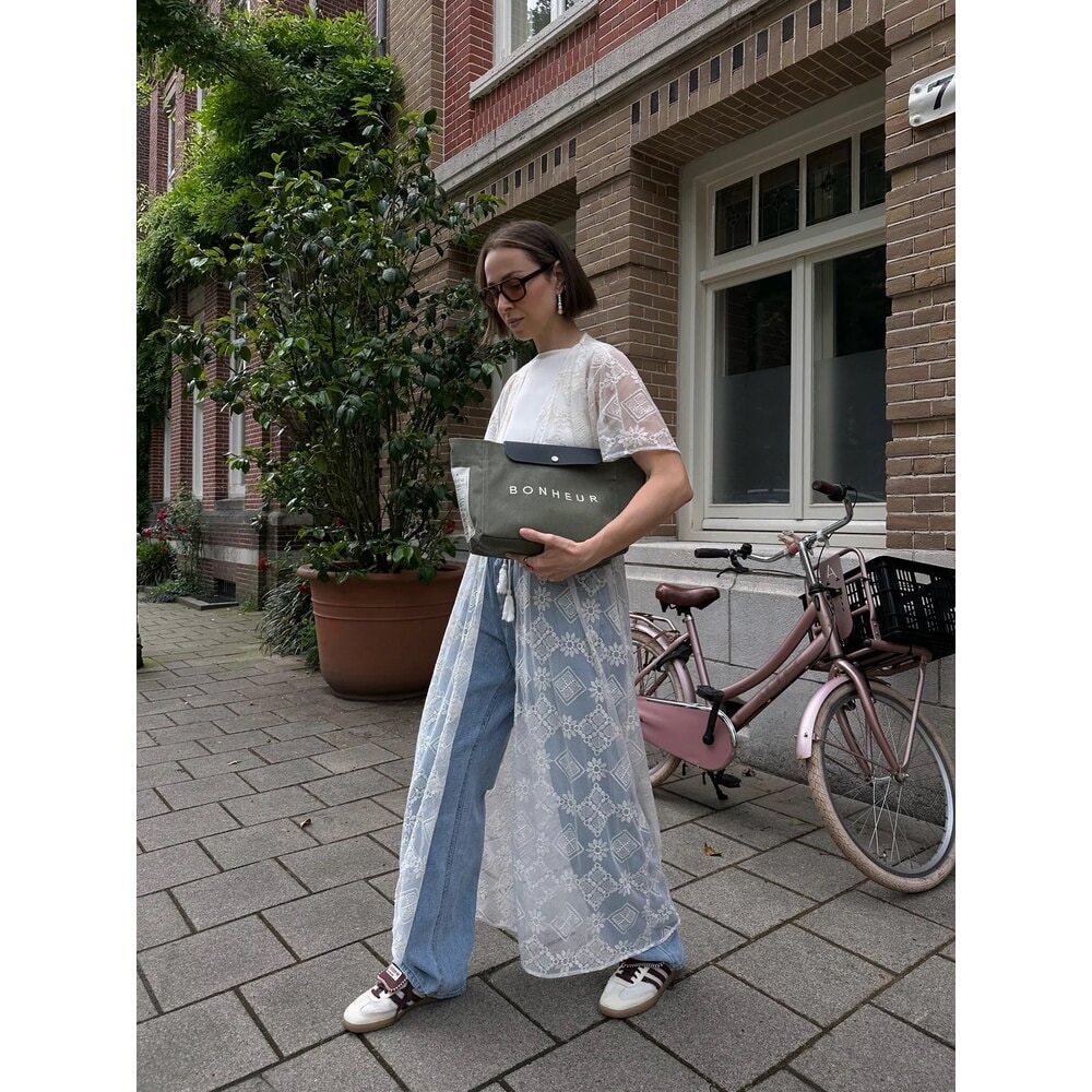 Clutch + Bag Bonheur Green Tea görsel 5