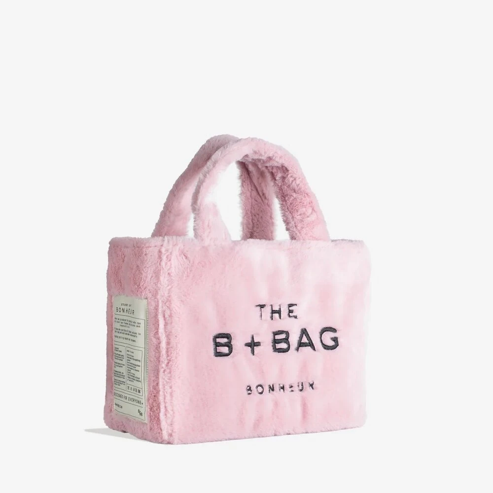 Bonheur Fluffy Sheep Beige Bag Pink görsel 3