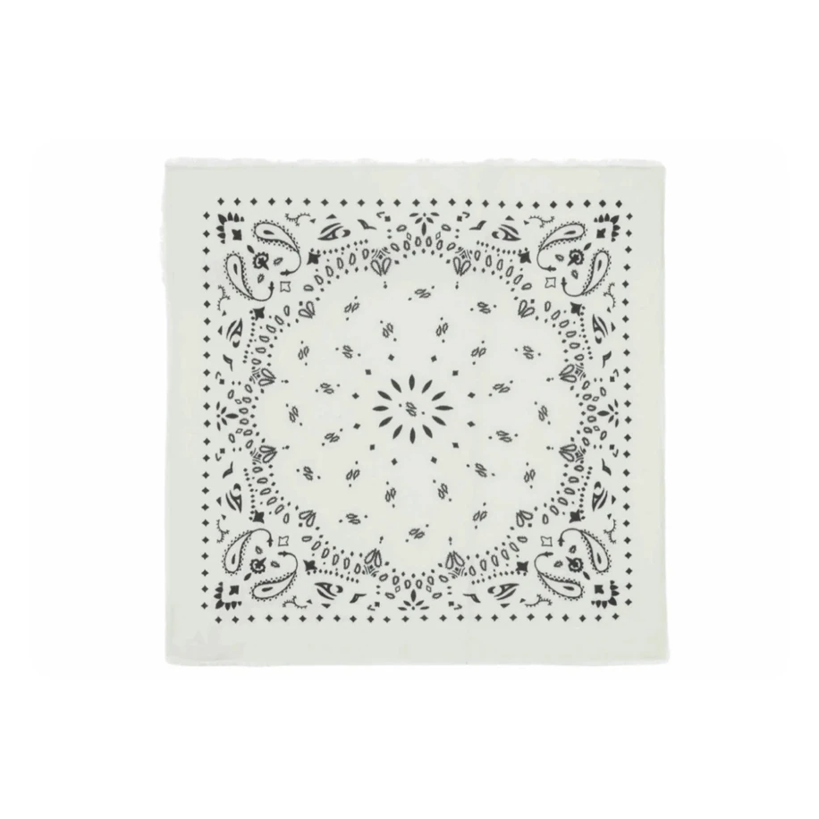 Kujten Large Cashmere Bandana Hachiko Oats White