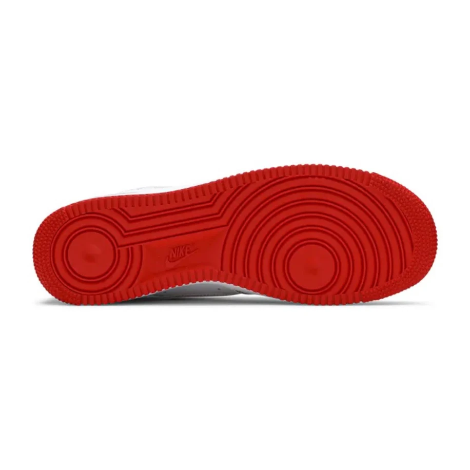 Nike Air Force 1 '07 'Contrast Stitch - White University Red' görsel 5