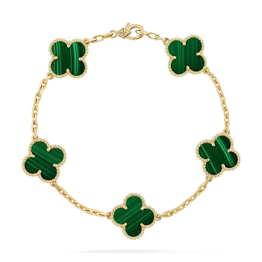 Van Cleef Bileklik Gold-Yeşil