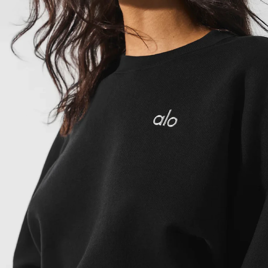 Alo Yoga Cropped Black Sweatshirt görsel 3