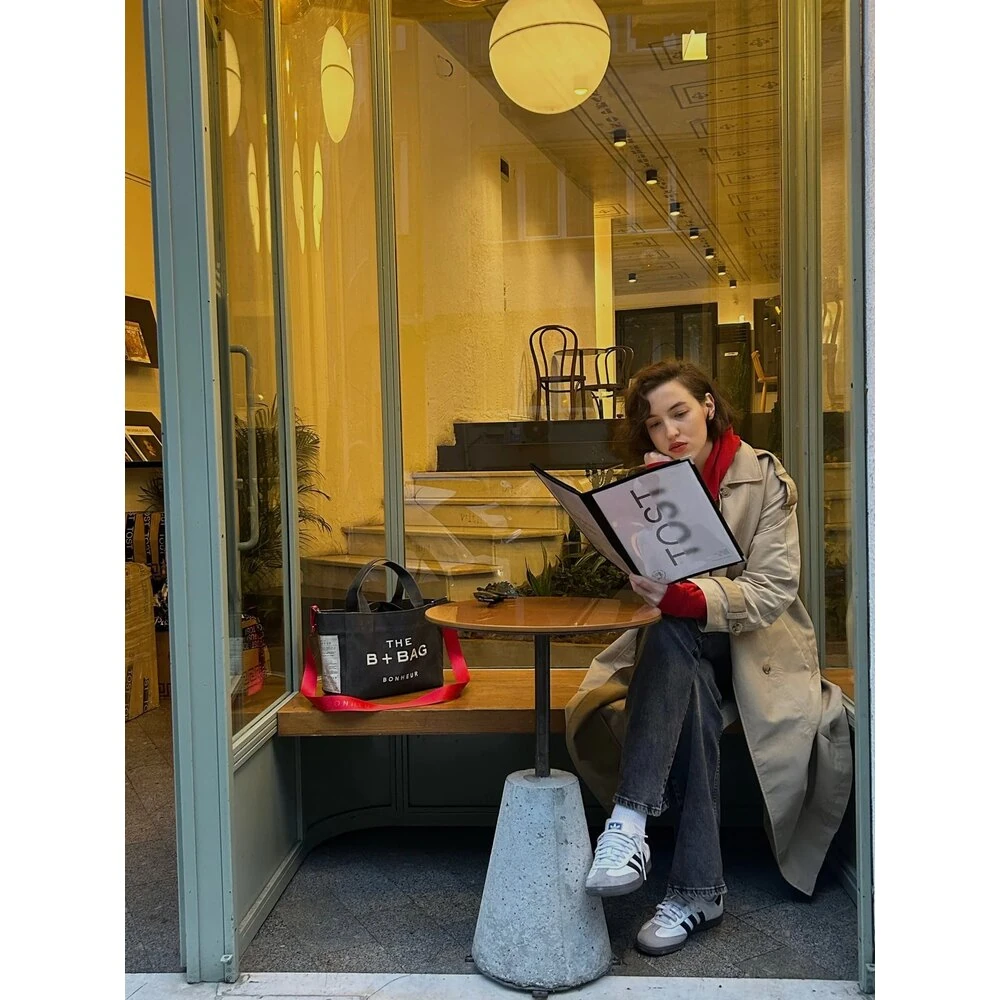 The B + Bag Bonheur Canvas Tote görsel 4
