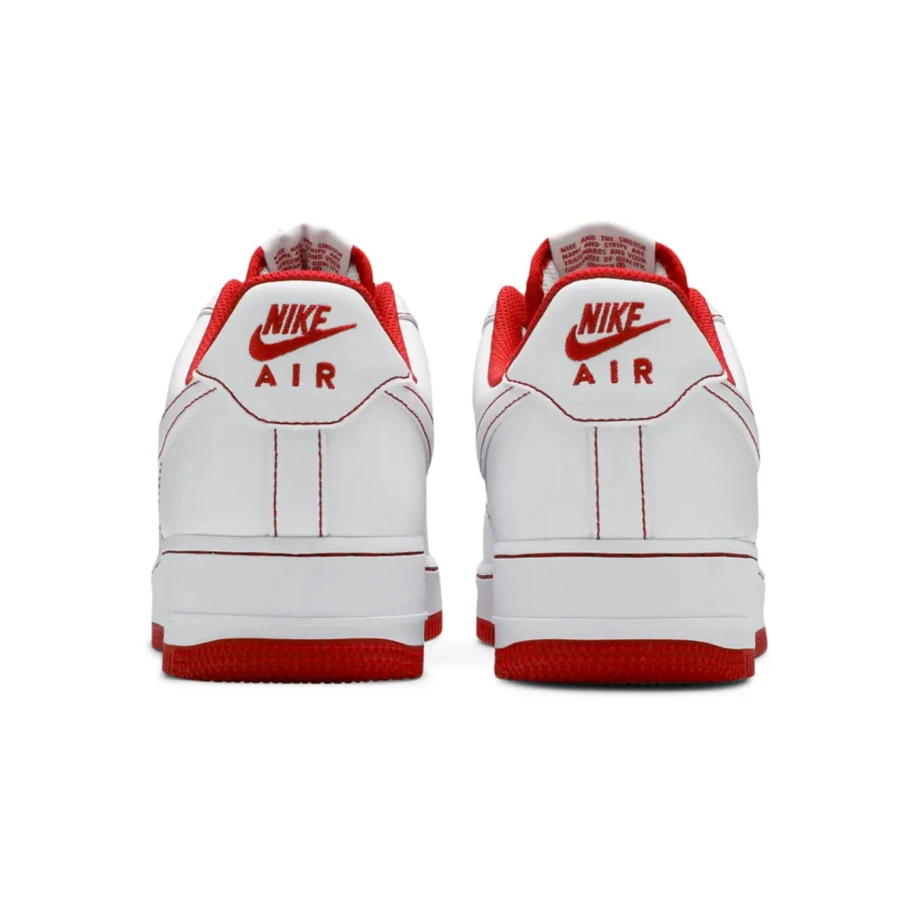 Nike Air Force 1 '07 'Contrast Stitch - White University Red' görsel 4