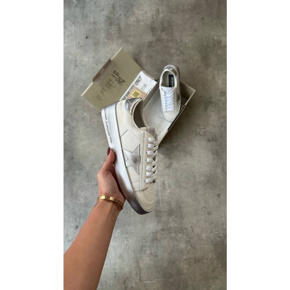 Golden Goose Unisex White Silve görsel 2