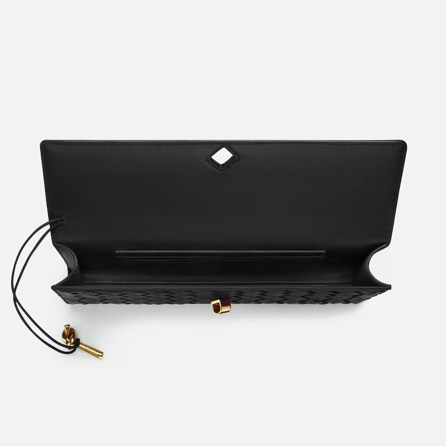 Bottega Veneta Andiamo Clutch Black görsel 5
